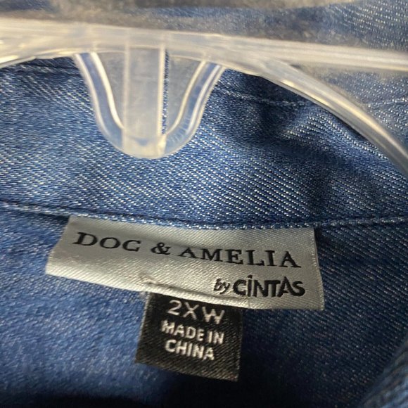 Doc & Amelia Button Up Top Women's 2XW Long Sleeve Cotton Adults - Picture 3 of 7